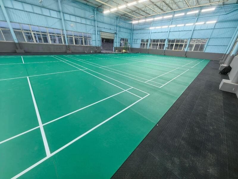 pvc sports flooring cross section